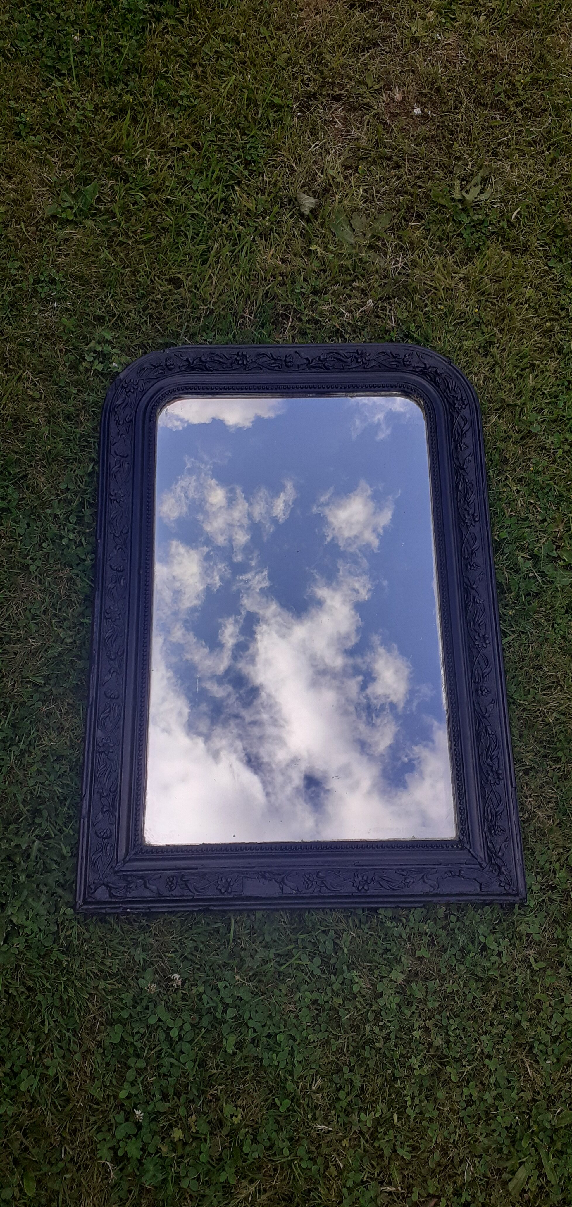 Mirror style louis Philippe sculpting black old 49x69cm