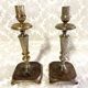 Pair of Candlesticks Candlesticks Bronze Silver Atypical Decoration