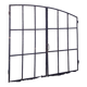 Industrial arched metal window L128xH114 19th century glass roof 2 leaves