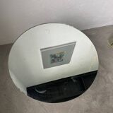 Art deco mirror pedestal table in walnut 1930