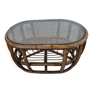 Table basse ovale en - double