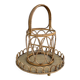 Rattan bottle holder, vintage server