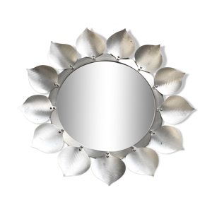 Miroir mural à fleurs