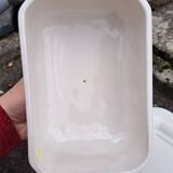 Beurrier en porcelaine fleuri