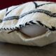 Coussin noir et blanc Kilim Beni Ouarain 50x55 cm en laine