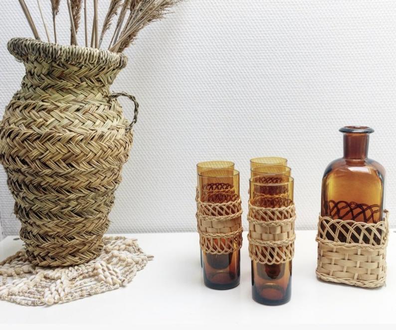 Vintage glass/carafe service