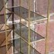 Shelf faux bamboo gold metal