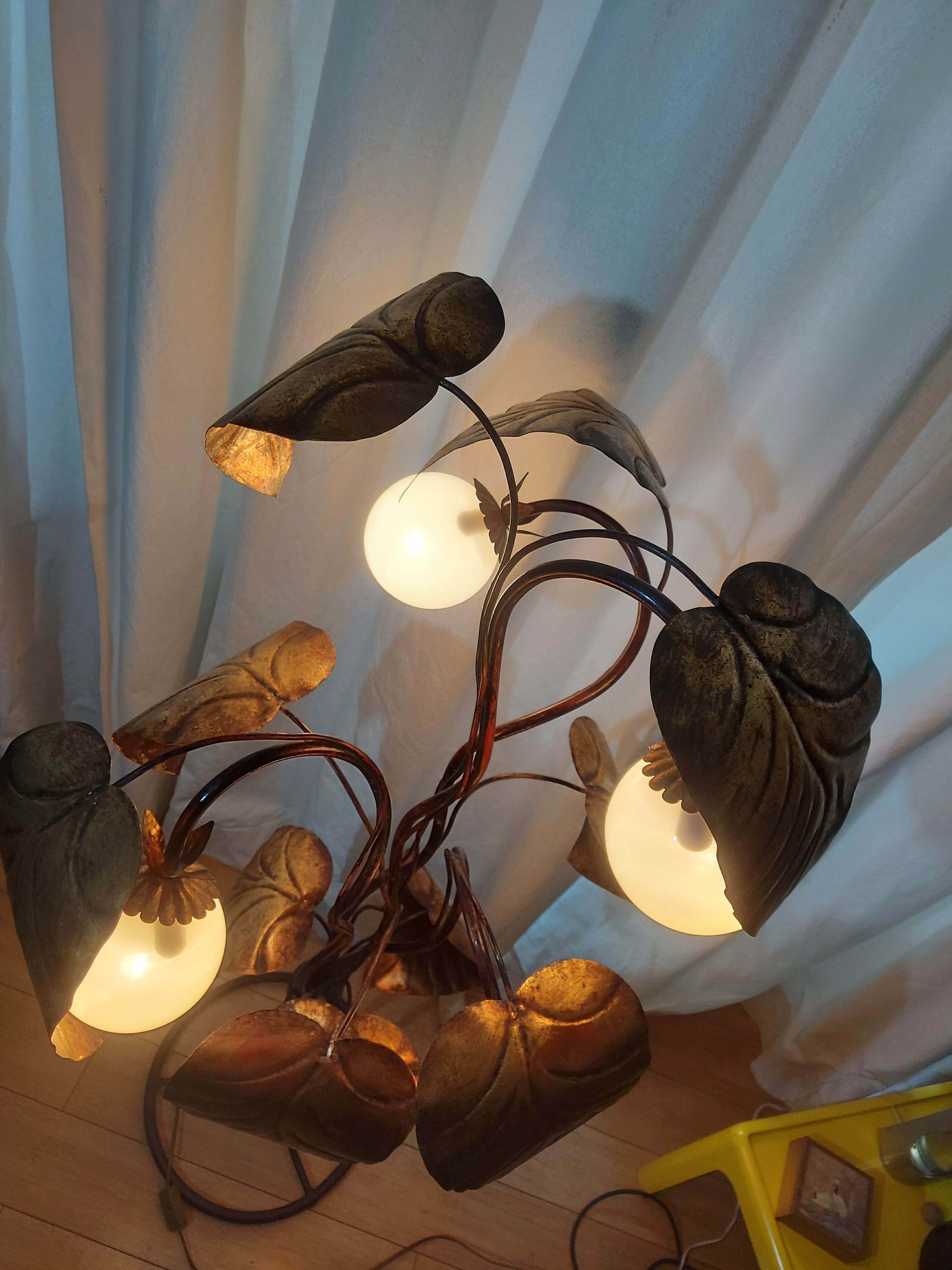 Floor lamp rhubarb leaf 70s