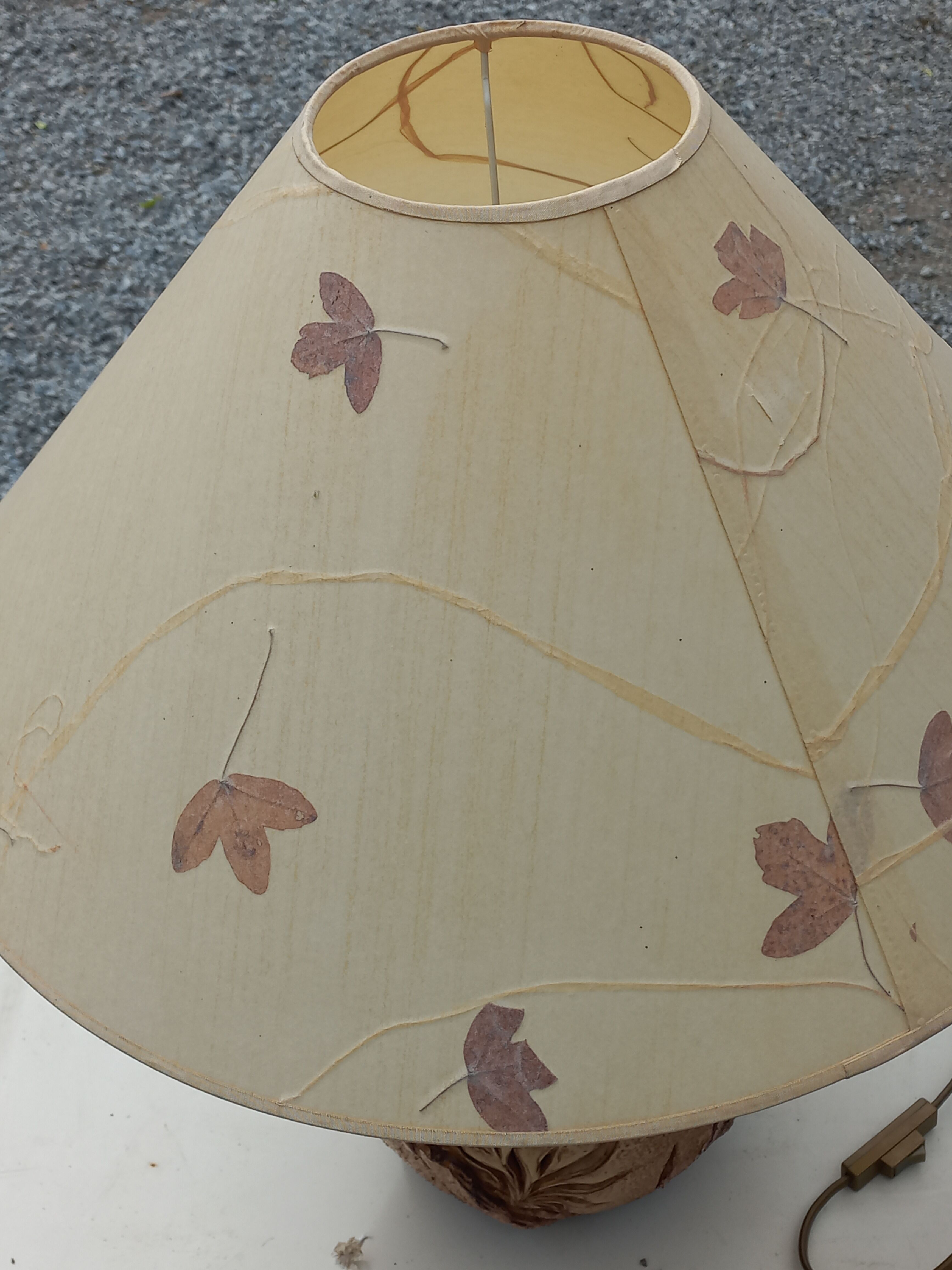 Ceramic lamp by Vallauris Fonck and Matéo lampshade of origin