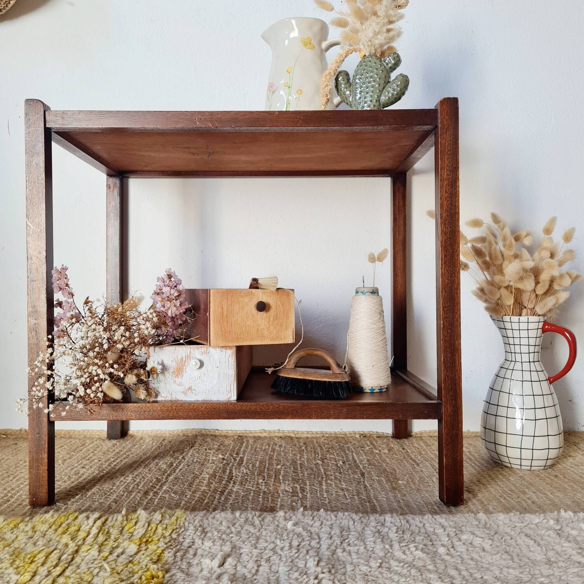 Small antique wooden side table