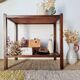 Small antique wooden side table