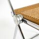 Chaise pliante Plia des années 1970 avec cannage de Vienne par Giancarlo Piretti pour Castelli