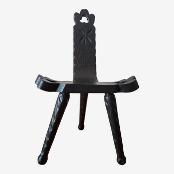 Brutalist tripod chair arts and crafts