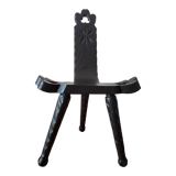 Brutalist tripod chair arts and crafts