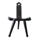 Brutalist tripod chair arts and crafts