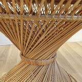 armchair "Emanuelle" and its rattan table