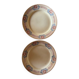Pair of large old ST Amand flat plates