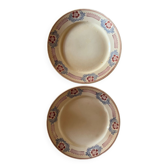 Pair of large old ST Amand flat plates