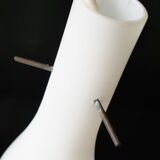 Very nice chandelier suspension "Small knots" 1950 glass Opal vintage 50s