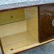 Vintage rolling TV bar cabinet 1960 with 2 sliding doors