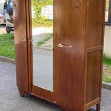 Art Deco wardrobe with mirrored door 145cm