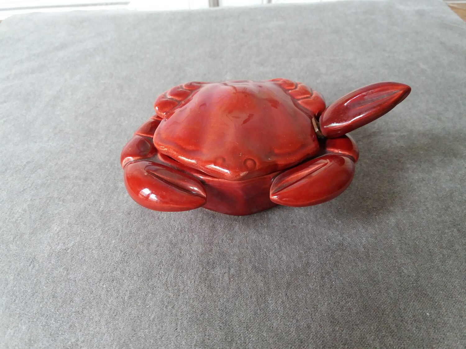 Vintage ceramic crab shape butter dish