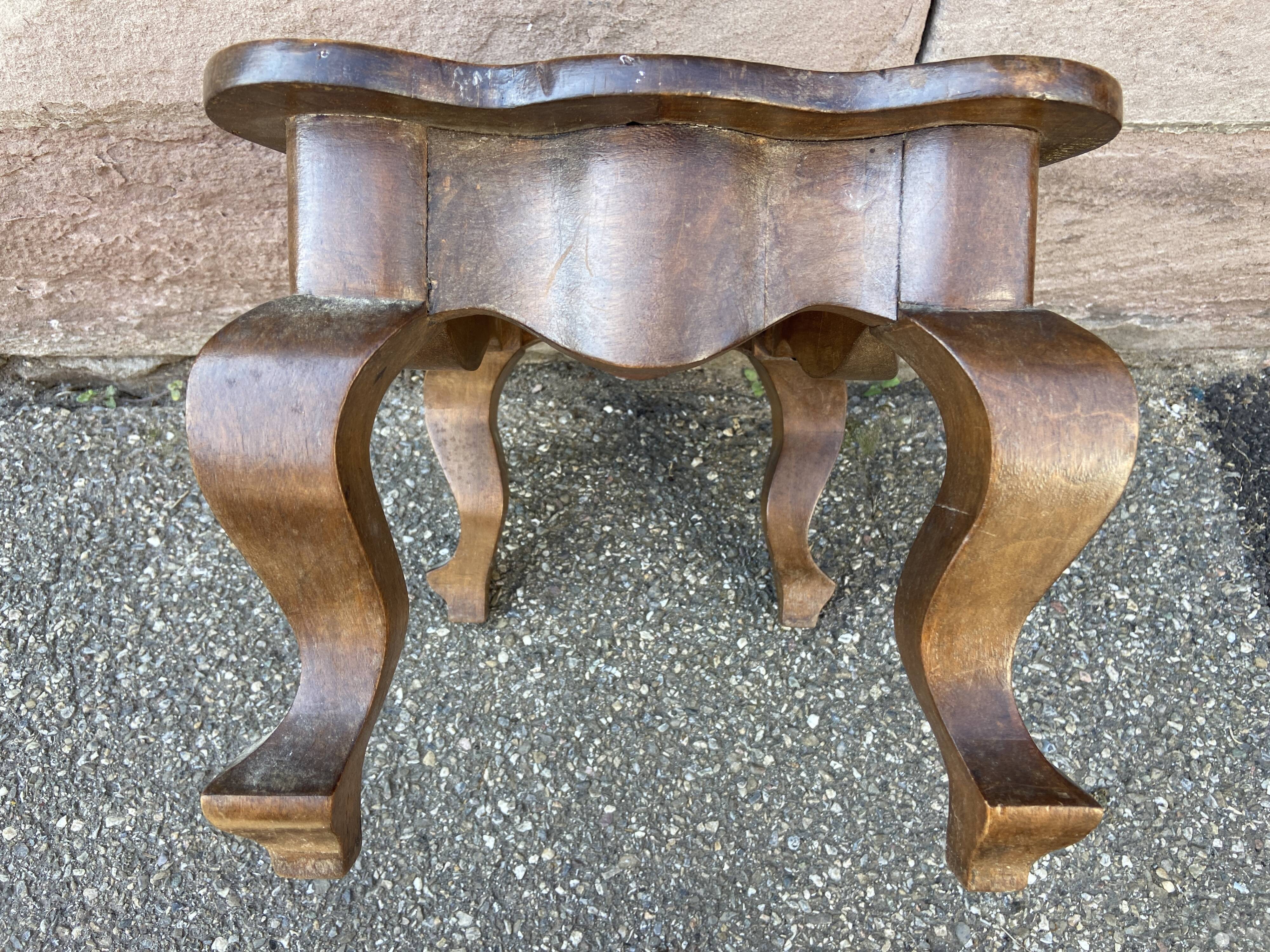 Footrest louis xv walnut late nineteenth