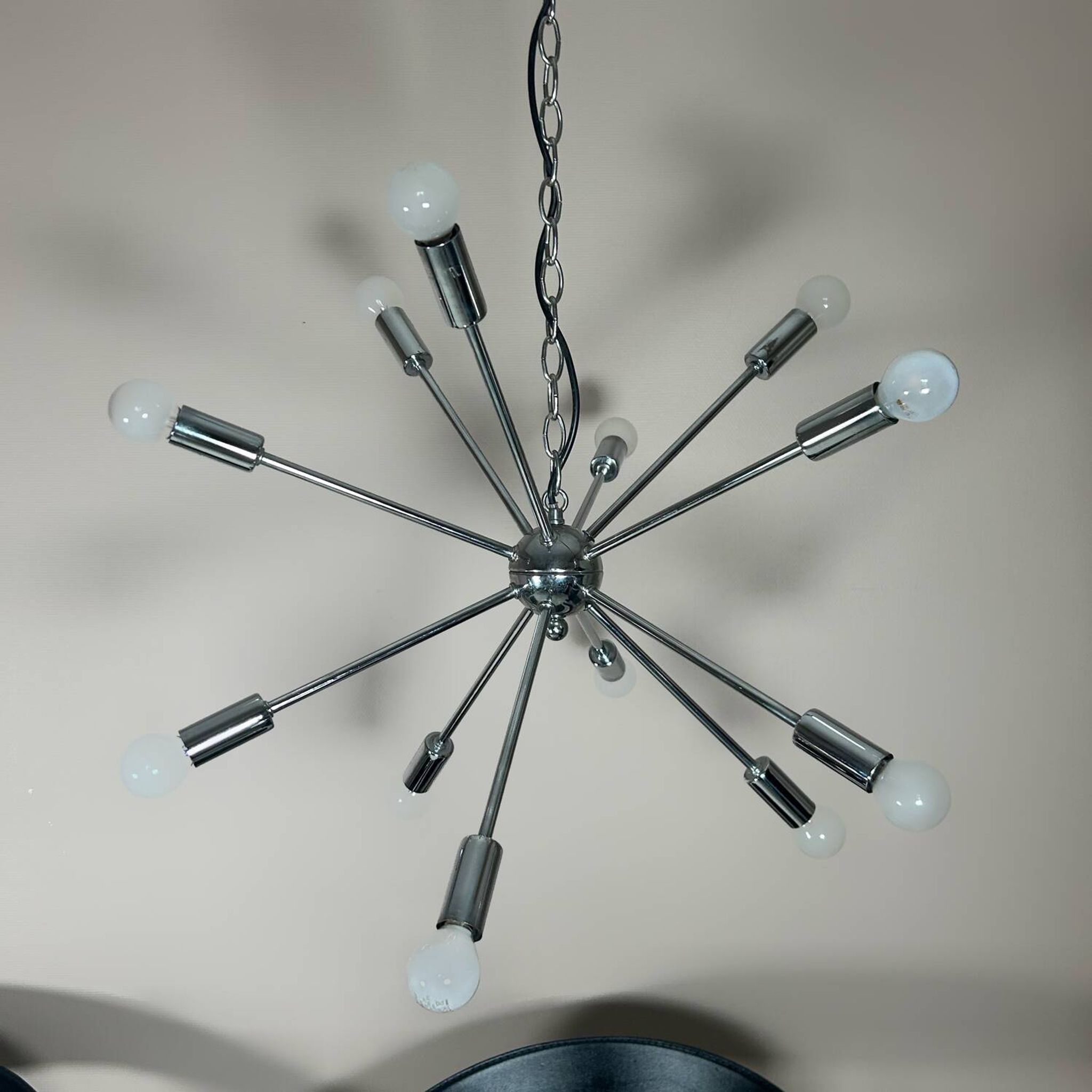 Sputnik chandelier Space Age design 70s