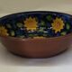 Portuguese ceramic dish decorated with sunflowers