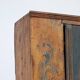 Cabinet de mariée primitif en art populaire peint de ferme antique du XVIIIe siècle