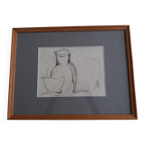 Nature morte cubiste dessin