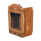 Wall display case - old Burmese teak clock box