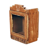 Wall display case - old Burmese teak clock box