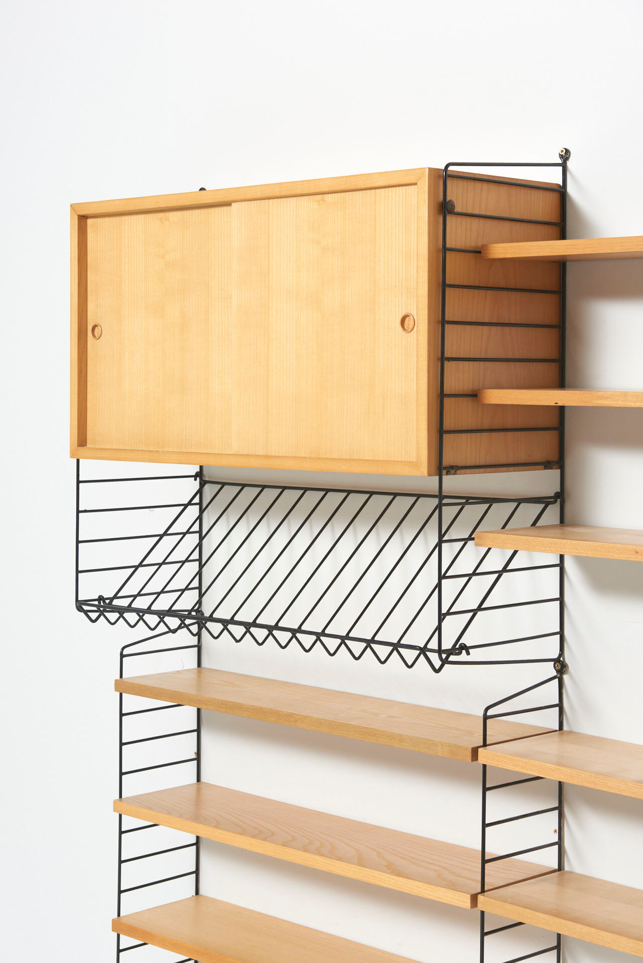 Shelving System in Ash by Nisse Strinning for String, Sweden - 1950