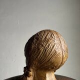 Stoneware head of a girl sculpture | Netherlands | 1970s