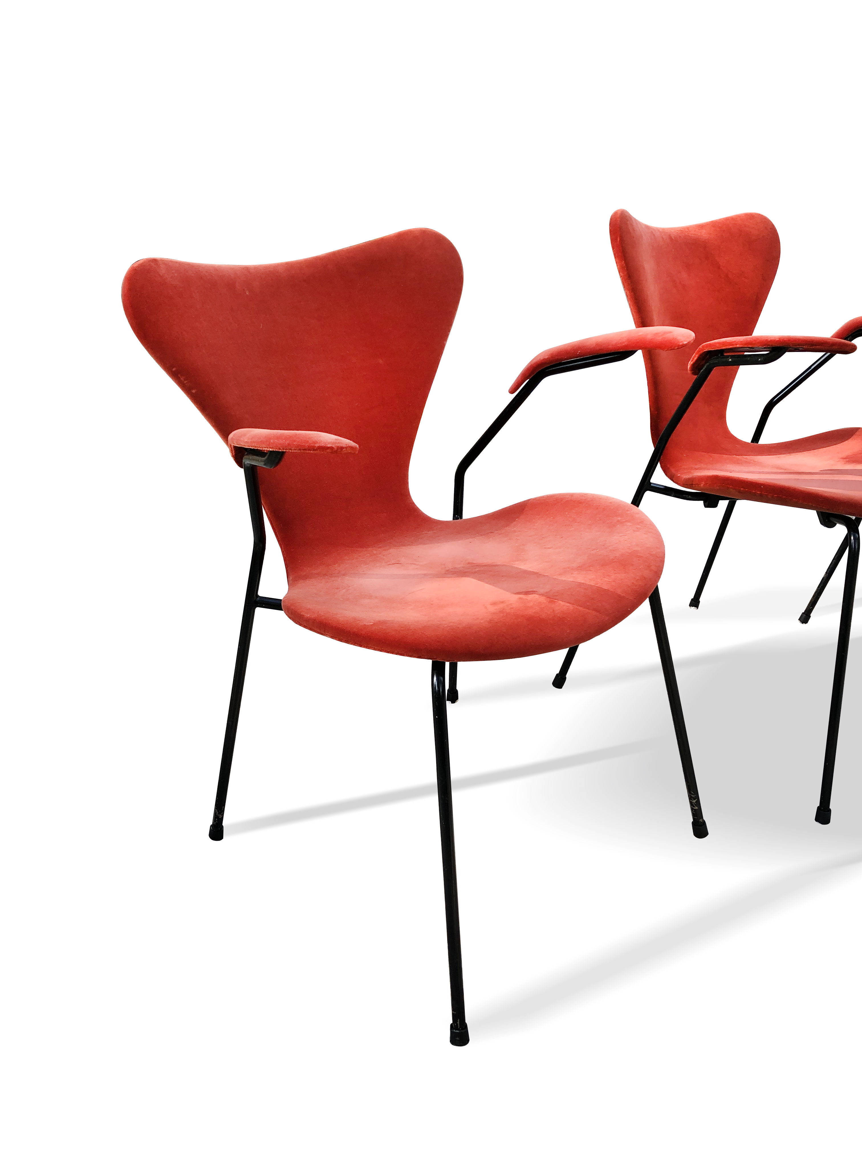 4 chaises serie 7 Arne Jacobsen pour Frtiz Hansen