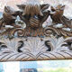 Mirror wooden carved lions 77x107cm