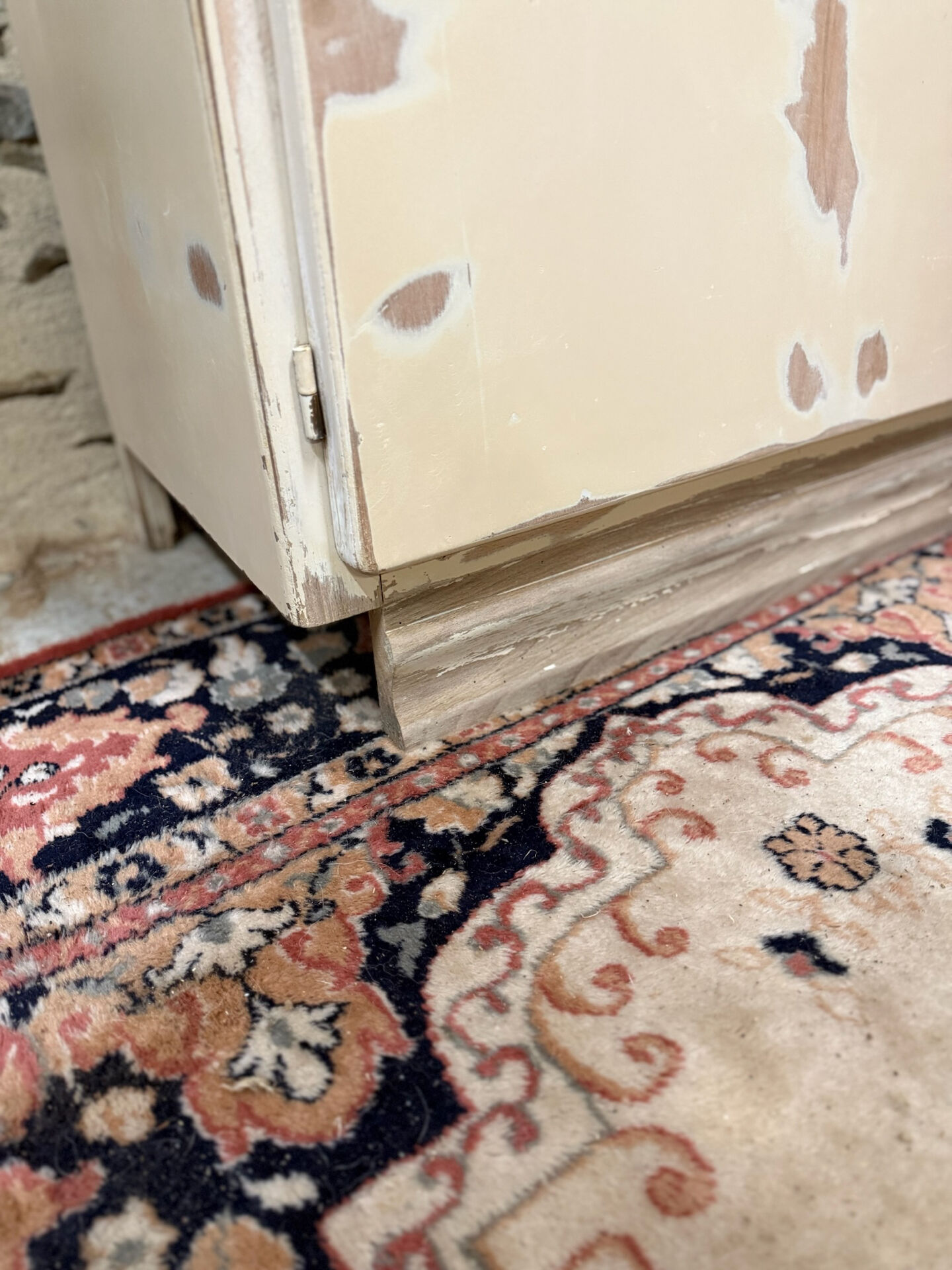 Small one-door Art Deco cabinet with a patina.