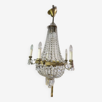 Chandelier with tassels montgolfiere 10 bulbs ref je