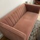Compact powder pink sofa made