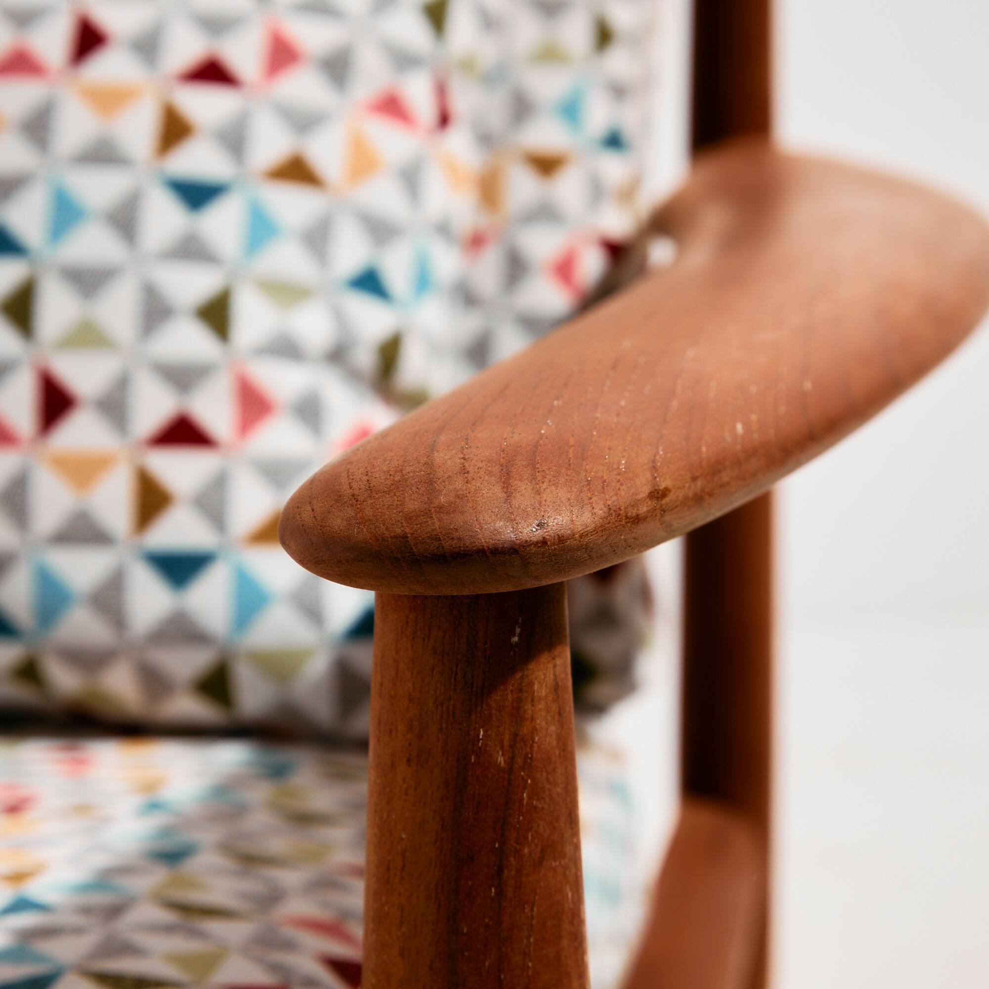 Fauteuil FD118 en teck par Grete Jalk pour France & Søn