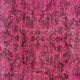 Turkish rug pink 300x200 cm, vintage overdyed tribal wool carpet large 2511
