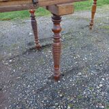 19th century walnut 6 leg table, opening