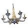 Antique chandelier in eastern faience, to be re-electrified, sold dismantled circa 1930