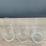 Trio de verres gobelets baccarat modèle Nancy