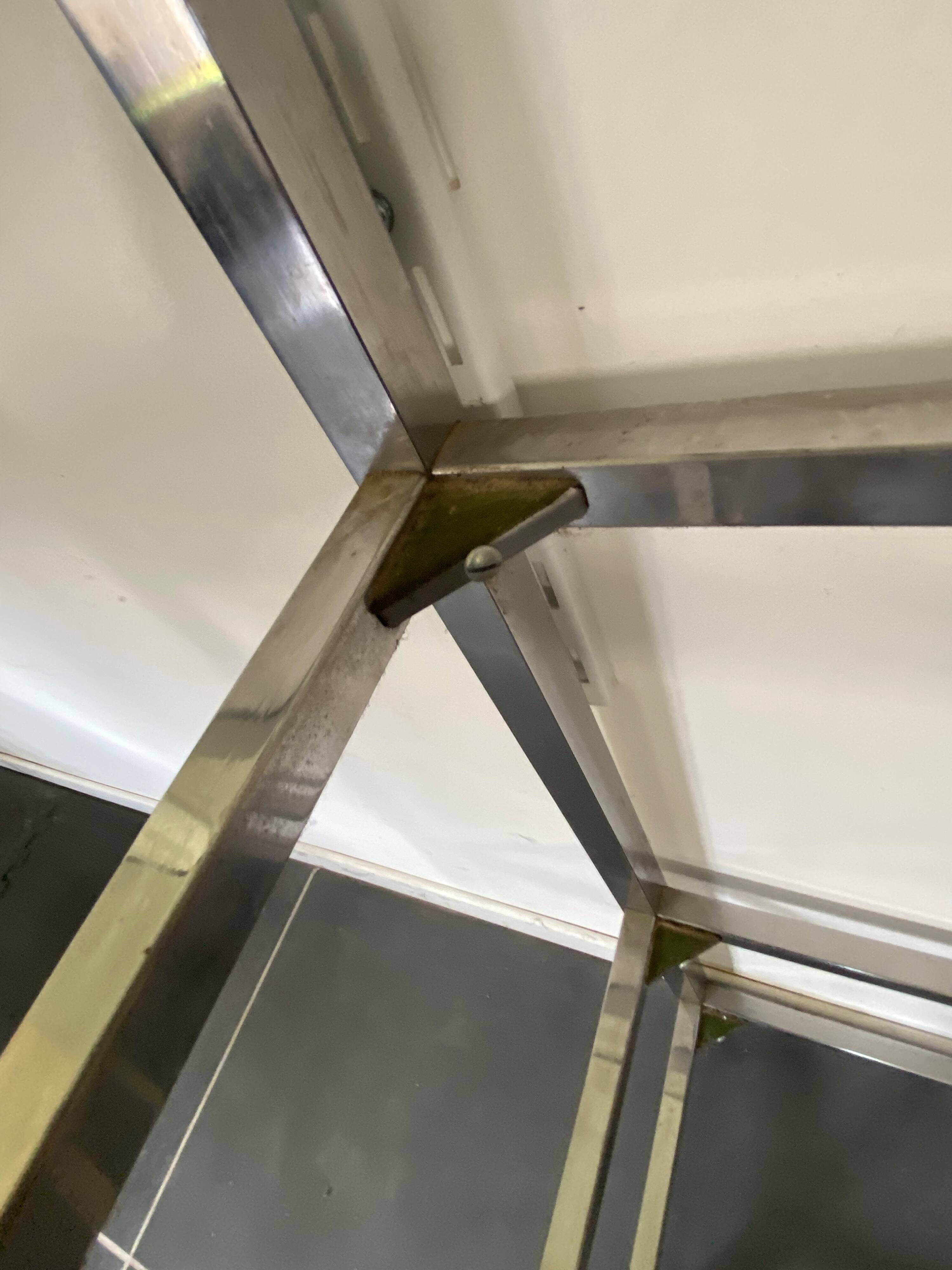 Library n2 display shelf modular wall unit glass and chrome vintage 70s