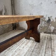 Paire de bancs noyer 1900