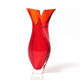 Red vase orange Murano Sommerso Mandruzzato Vintage