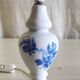 Table lamp in porcelain with painted floral decoration - mid 20th century