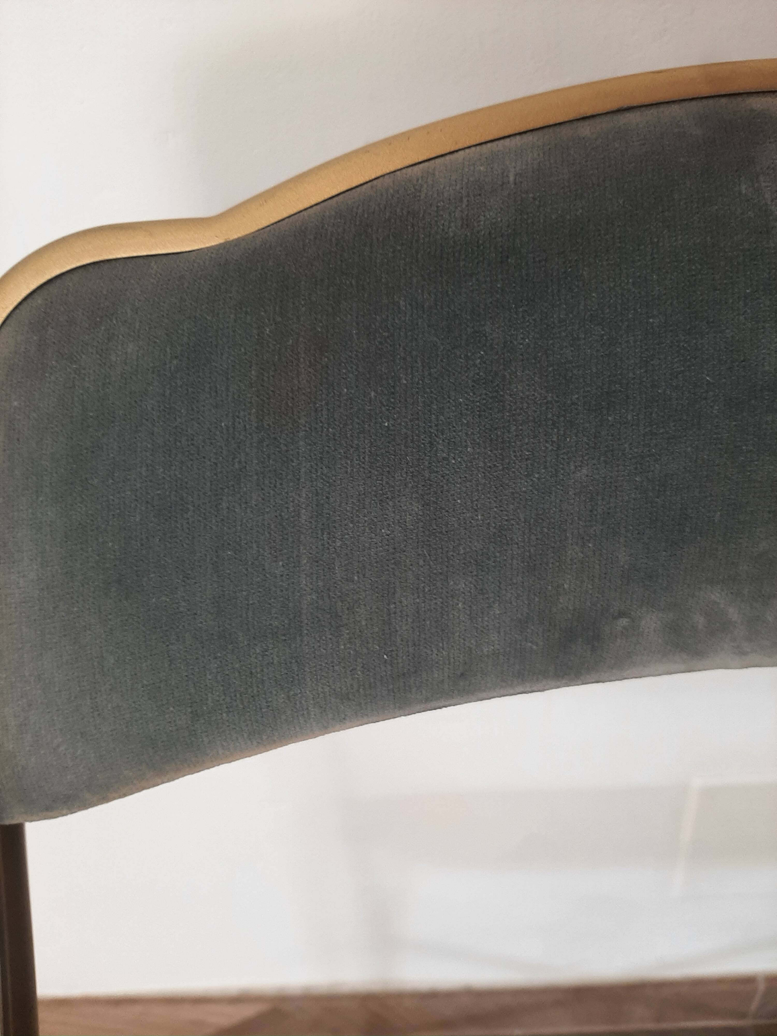 Lot de 4 chaises  pliantes - dossier et assise vert d'eau - structure métal doré -Chaisor